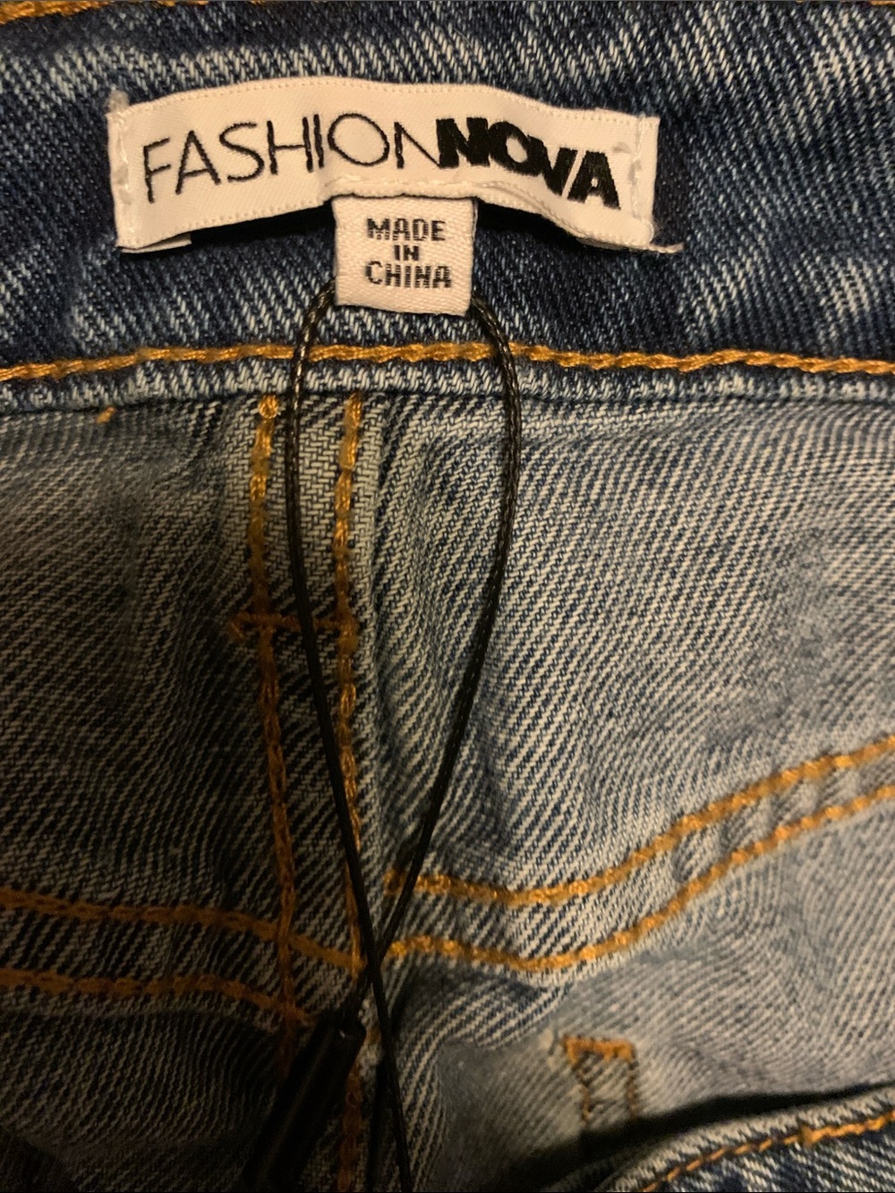 Fashion Nova Blue Distressed Asymmetrical Denim Maxi Skirt - Picture 3 of 7